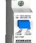 Buton modular (cu revenire) 1ND+1NI, cu LED, 16A, 230VAC/DC