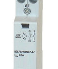 Contactor modular (1UH) 20A, 1 ND, 1 NC/24Vca seria AMPARO