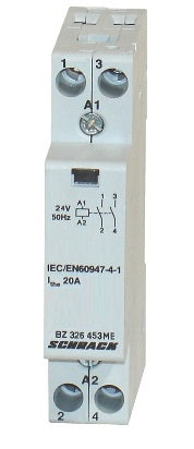 Contactor modular (1UH) 20A, 2 ND, 24Vca, seria AMPARO
