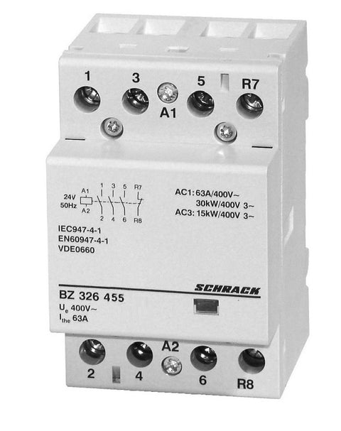 Modular contactor 63A 3NO/1NC 24VAC width 3 modules