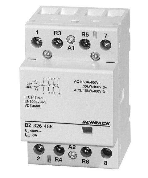 Modular contactor 63A 2NO/2NC 24VAC width 3 modules