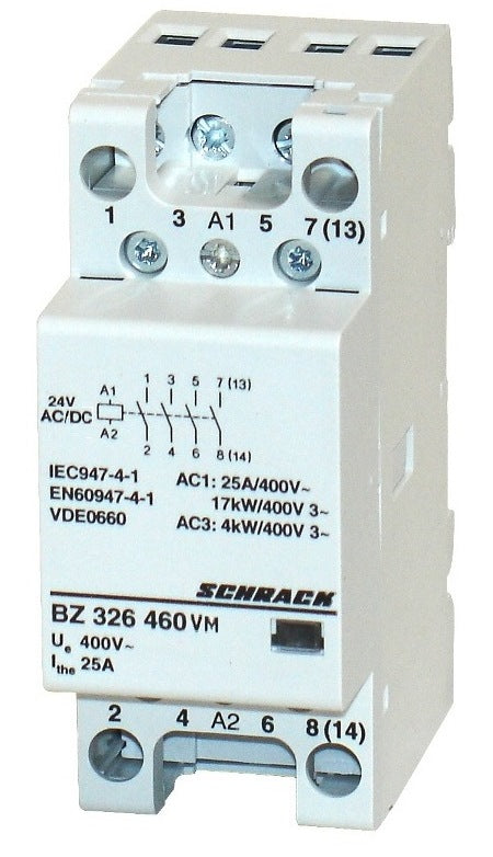 Contactor modular (2UH) 25A, 4ND, 24Vca&cc