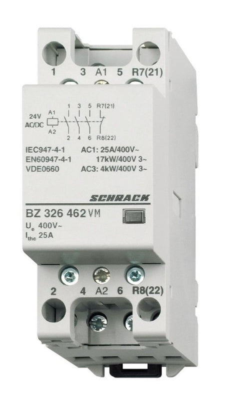Contactor modular (2UH) 25A, 3ND+1NÎ, 24Vca&cc