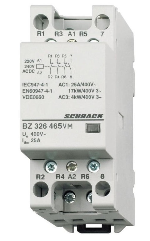 Contactor modular (2UH) 25A 1ND+3NÎ, 230Vca&cc