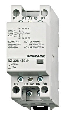 Contactor modular 2UH, 25A, 4NI, 230VAC