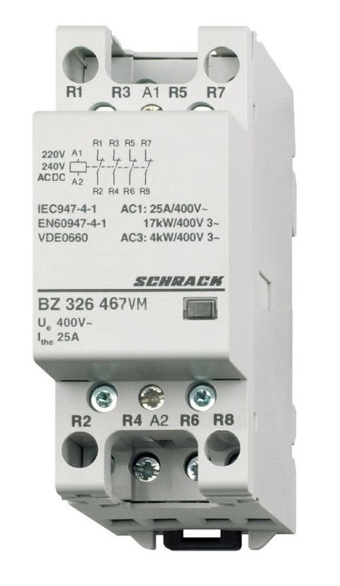 Contactor modular (2UH) 25A, 4NÎ, 230Vca&cc