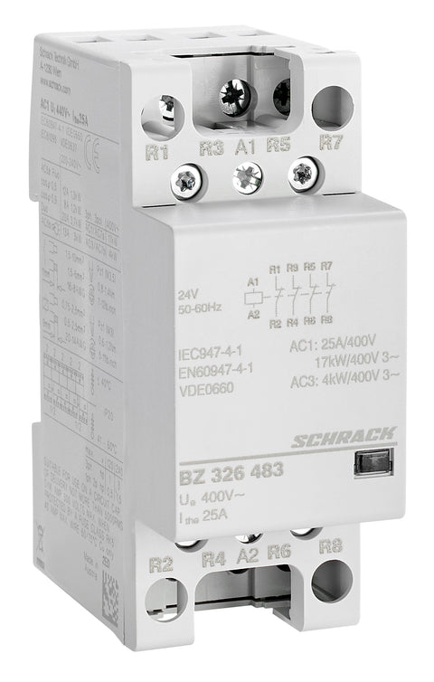 Contactor modular 25A 4NI 24VAC 2UH