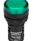 Lampă de semnalizare cu LED, monobloc, 24V-AC/DC, verde