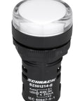 Lampă de semnalizare cu LED, monobloc, 24V-AC/DC, alb
