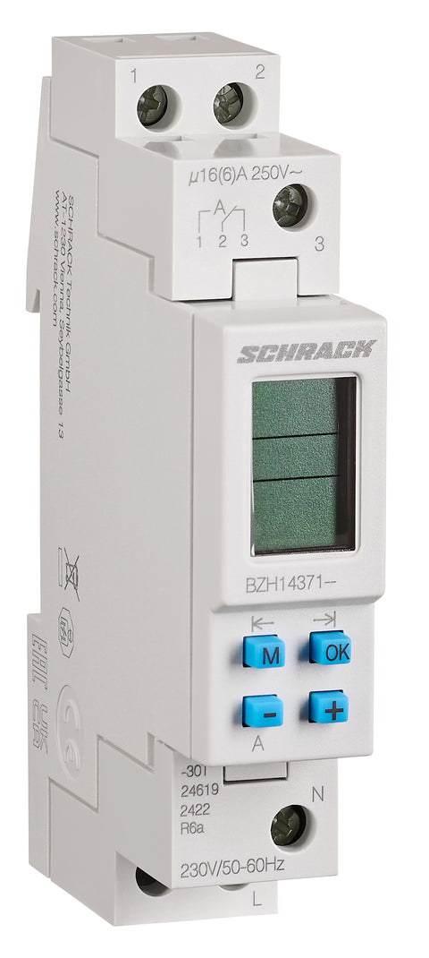 Digital 1 channel day/week timer, 1MW
