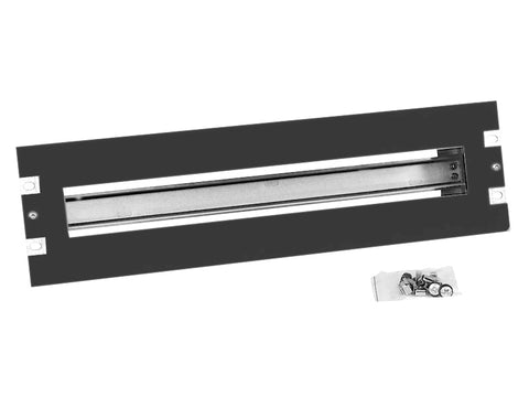 Suport 19'' pt. aparataj modular, cu pl. decupat,3U, RAL9005