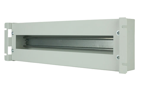 Suport 19“ ap modular,cu plastron şi mască spate,3U,RAL7035