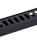 Organizator cabluri 19", 1U, plastic, negru RAL9005