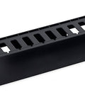Organizator cabluri 19", 2U, plastic, negru RAL9005