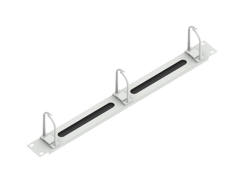 Organizator cabluri 19",1U,3 in plastic RAL7035 Gri