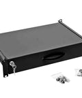 Sertar 19" pt tastatura sarcina 25kg 2U 350mm RAL9005