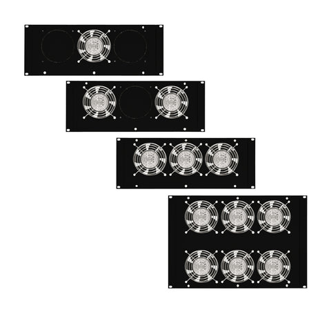 Unitate cu 6 ventilatoare și termostat, 19", 4U, RAL9005