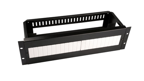 Panou 19", 3U, 21 module, negru RAL 9005