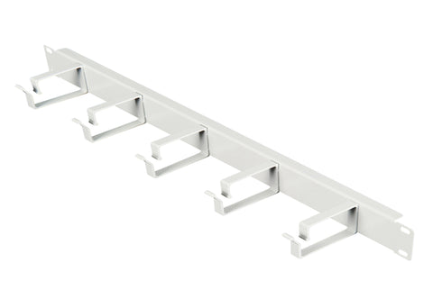 Organizator 19” 1U, 5 inele metalice, RAL7035