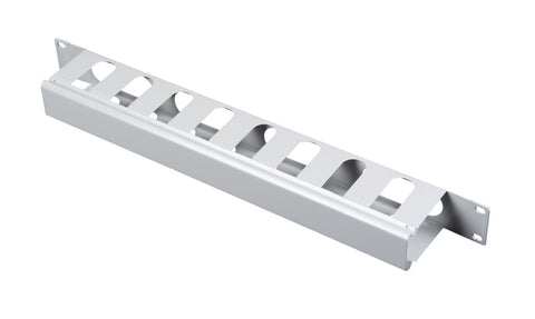 Organizator 19" cu canal de cablu, 1U, capac turnat