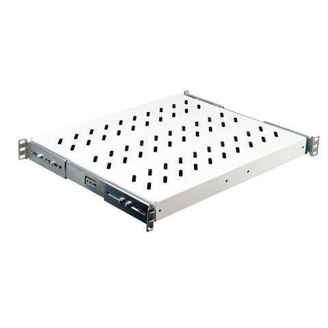 Tavă glisantă 19”, 1U, 30kg sarcină, D=370, fixare 4 puncte