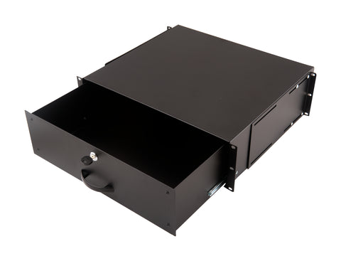 Sertar tastatură, 19", 3U, D400, negru RAL 9005