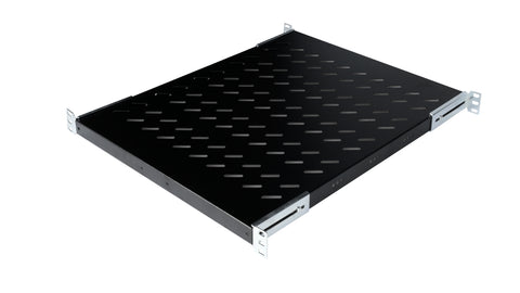 Tavă fixă 19", 1U, 50kg, D570, negru RAL 9005