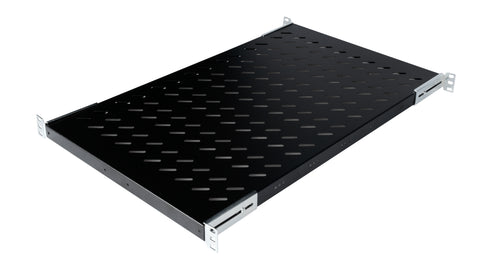 Tavă fixă 19", 1U, 50kg, D720, negru RAL 9005