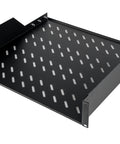 Tavă fixă 19", 2U, 50kg, D450, negru RAL 9005