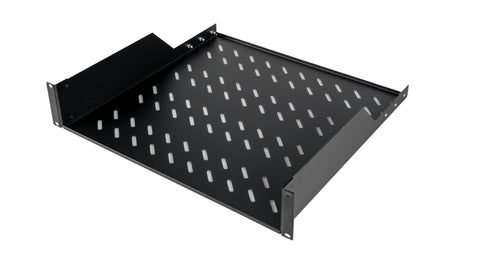 Tavă fixă 19", 2U, 50kg, D450, negru RAL 9005