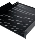 Tavă fixă 19", 2U, 50kg, D350, negru RAL 9005