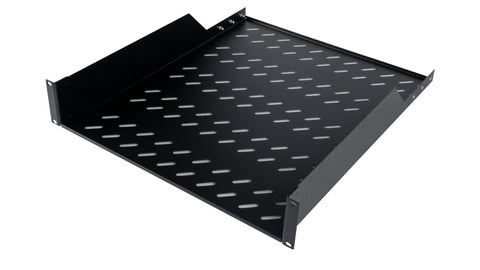 Tavă fixă 19", 2U, 50kg, D350, negru RAL 9005