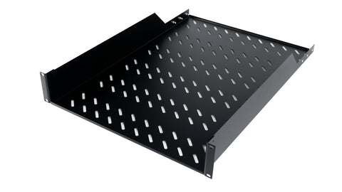 Tavă fixă 19", 2U, 50kg, D450, negru RAL 9005