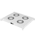 Placă 19” cu 4 ventilatoare, 1U, termostat digital, RAL7035