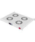 Placă 19” cu 4 ventilatoare, 1U, termostat digital, RAL7035