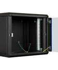 Dulap de perete DTW, 9U H=512 x W=600 x D=450, 19", negru