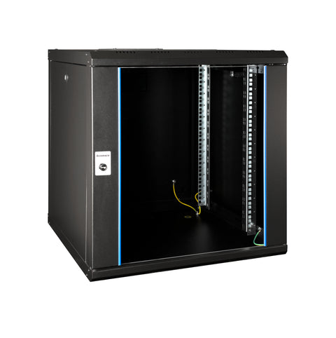 Dulap de perete DTW, 12U H=646 x W=600 x D=450, 19", negru