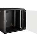 Dulap de perete DTW, 12U H=646 x W=600 x D=600, 19", negru