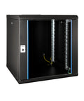 Dulap de perete DTW, 12U H=646 x W=600 x D=600, 19", negru