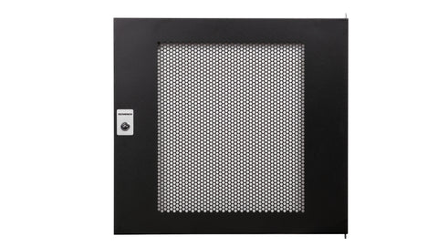 Ușă metal perf. pentru DTWB 12U, W=600, RAL9005, negru