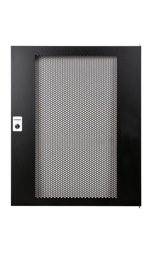Ușă metal perf. pentru DTWB 16U, W=600, RAL9005, negru