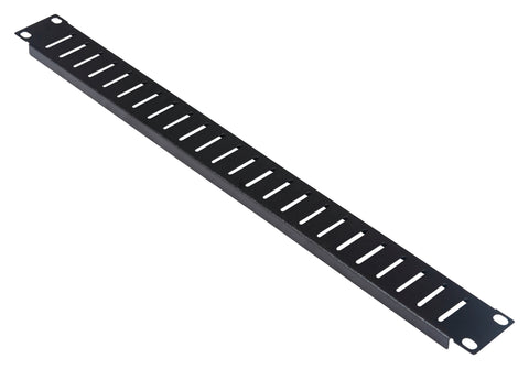 Panou orb 19", cu șurub, 1U, ventilat, negru RAL 9005