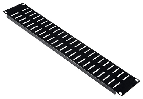 Panou orb 19", cu șurub, 2U, ventilat, negru RAL 9005