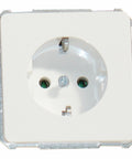 Insert priză ST cu PE, conex. elastică, alb