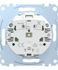 Socket outlet with shutter and labelling field, white