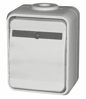 Intrerupator simplu cu bec IP44, gri/gri