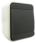 Buton cu revenire IP44, gri/gri