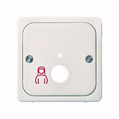 Clapetă pentru buton pneumatic, alb-perlă