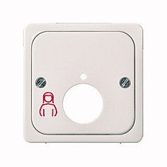 Clapetă pentru buton monitorizare, alb