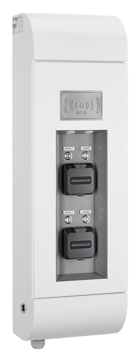 i-CHARGE PUBLIC Wall 2, 2x Type2 22kW load balancing, RFID